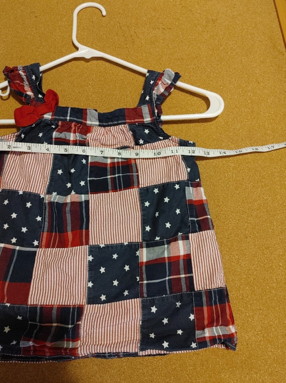 Gymboree American Cutie Girls Red, White & Blue Patchwork Tank Top - Picture 6 of 7